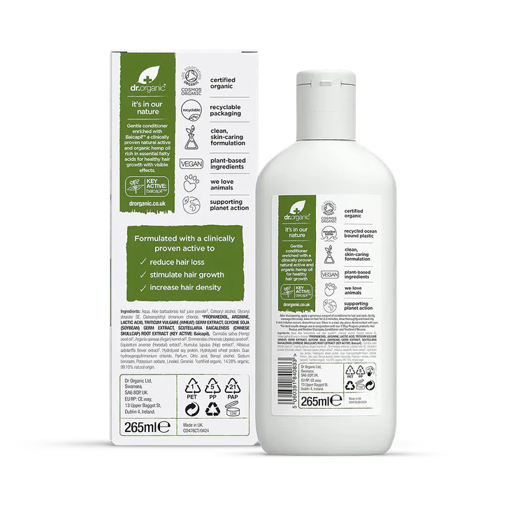 Dr Organic Hemp Oil Rescue & Restore Conditioner 265ml detail 2