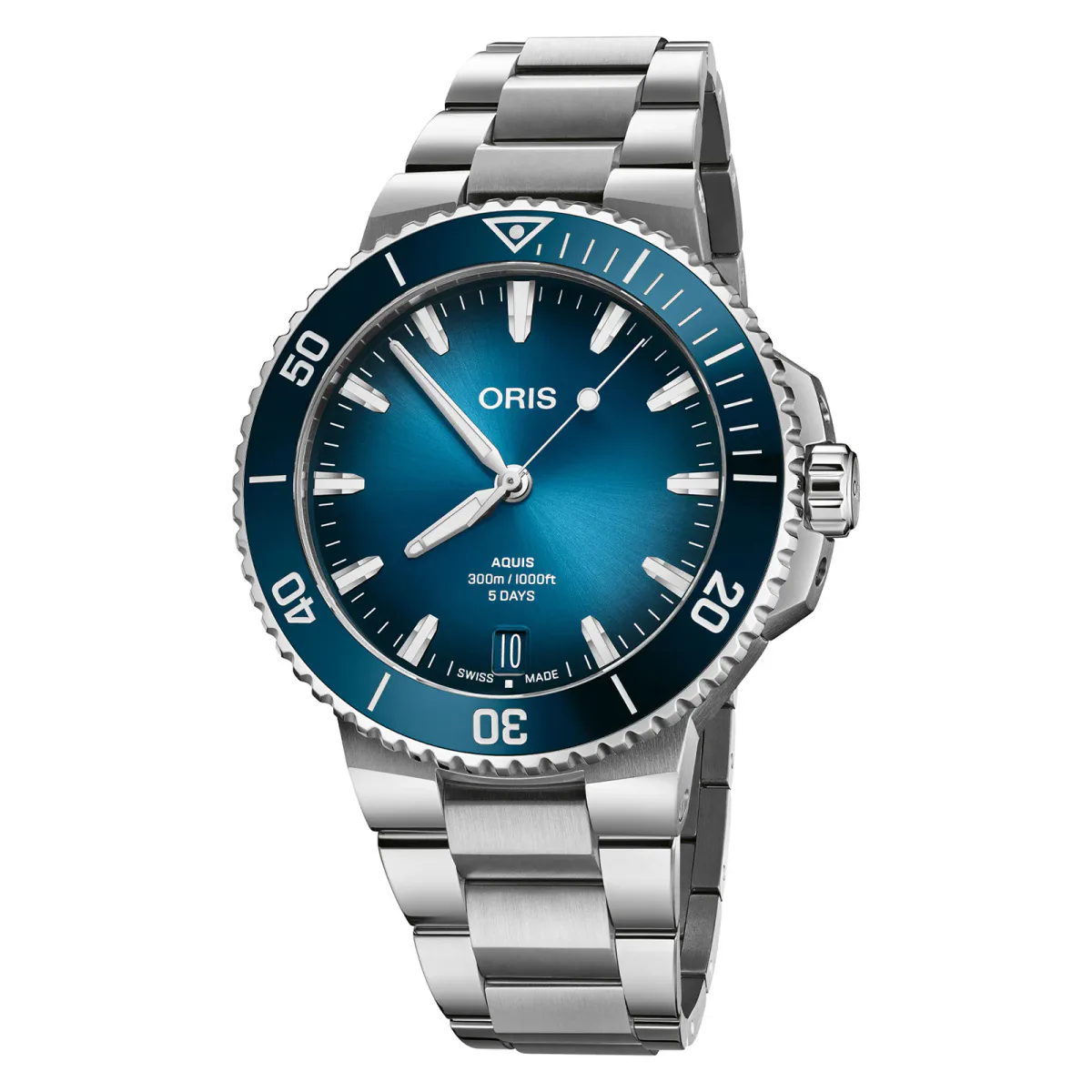 Oris Aquis Calibre 400 43.5mm Blue Dial Mens Watch