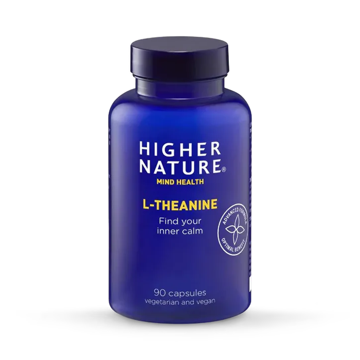 Higher Nature L-Theanine 100mg - Green Tea Extract - 90 Vegan Capsules