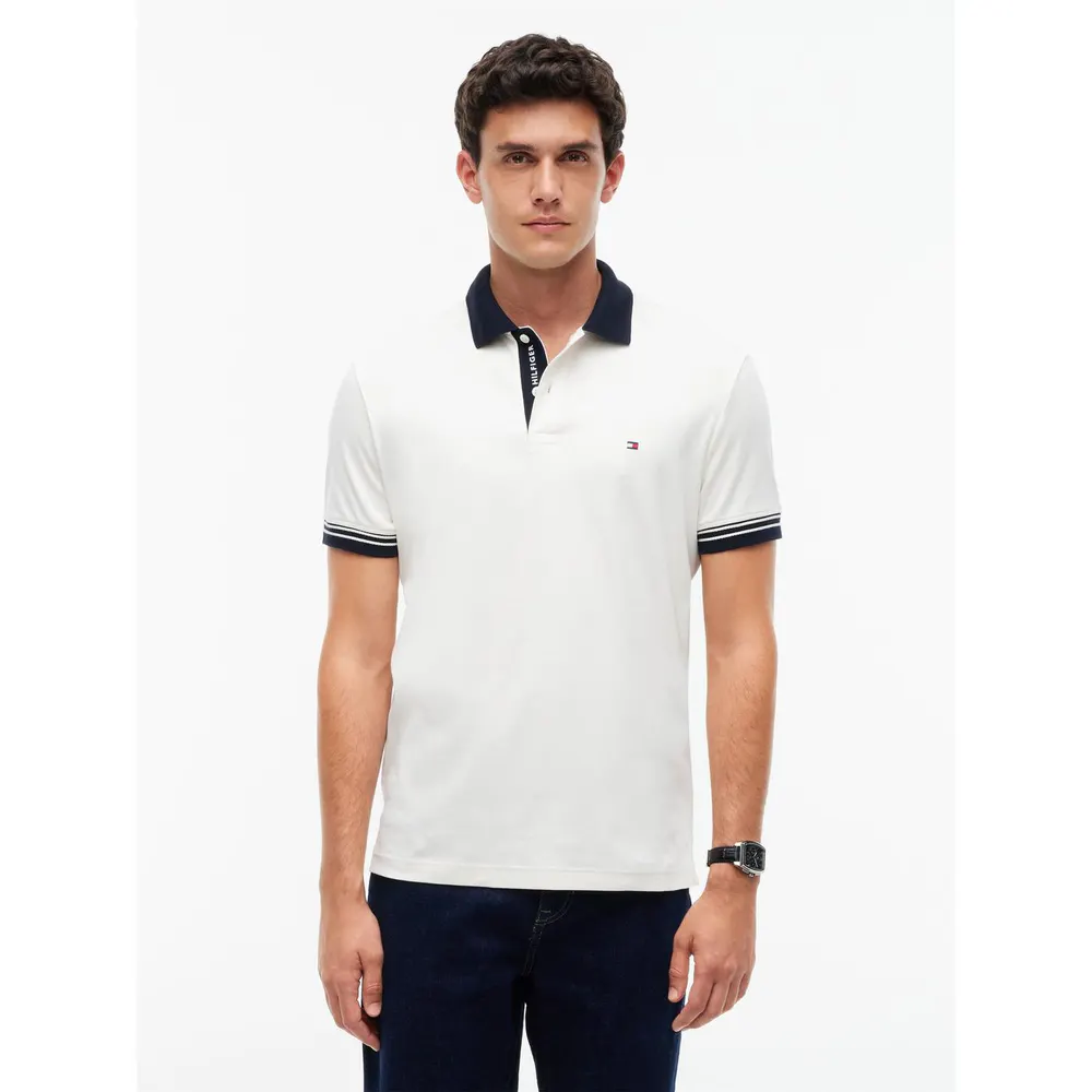 Tommy Hilfiger Men's Placket Cotton Short-Sleeve Polo detail 2