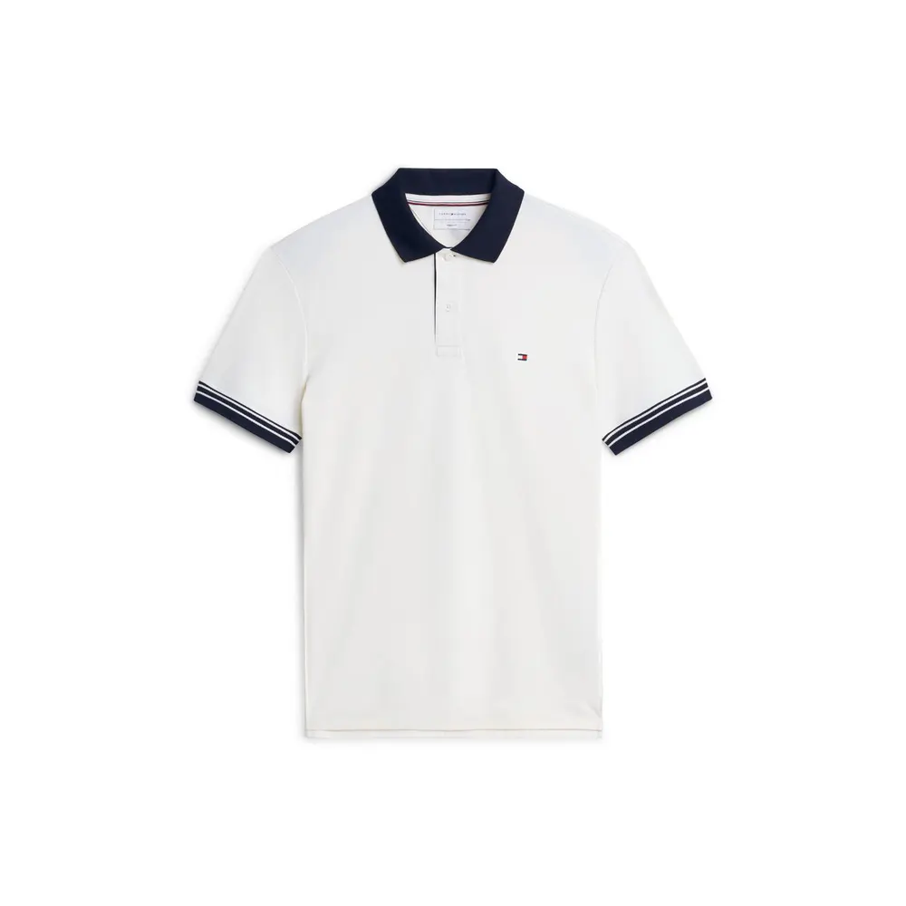 Tommy Hilfiger Men's Placket Cotton Short-Sleeve Polo