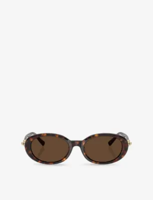 TIFFANY & CO TF4242D Round-Frame Tortoiseshell Acetate Sunglasses