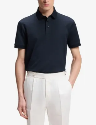 BOSS Parlay Short-Sleeved Cotton Polo Shirt detail 3