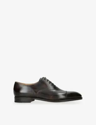 JOHN LOBB City II Leather Oxford Shoes - DARK BROWN - EUR 41 / 7 UK MEN in DARK BROWN – Mens | Smart shoes | Oxford shoes