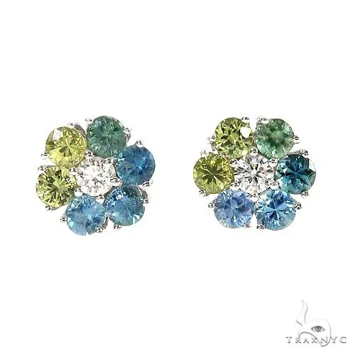 PIA - For Him GEMSTONES Mini Earth Sapphire Flower Earrings 67049 in Rose – Earrings