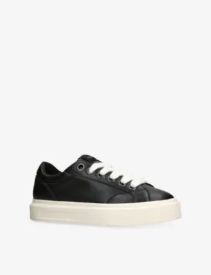 CLEENS Ace Leather Trainers - EUR 43 / 9 UK MEN in BLACK, additional product view 3