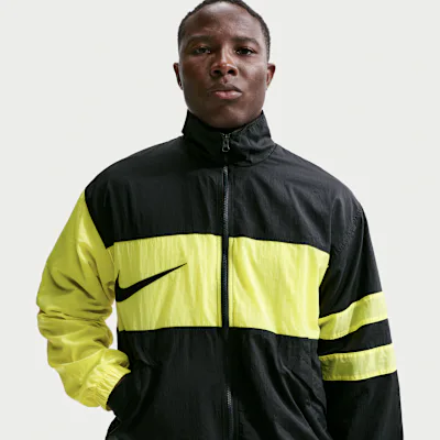 Nike i96 Repel Men's Football Woven Track Jacket - Black/Lemon Venom/Black in Black/Lemon Venom/Black – Nike men's and unisex