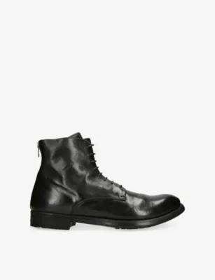 OFFICINE CREATIVE Hive Leather Ankle Boots - EUR 41.5 / 7.5 UK MEN in BLACK – Mens | Boots | Biker boots