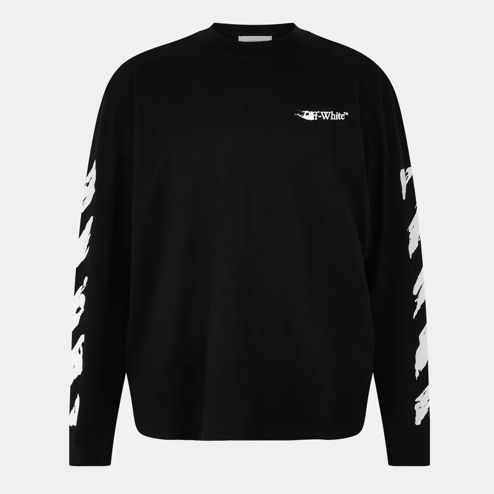 Off White Men's Skate Long Sleeve Relaxed Fit T-Shirt