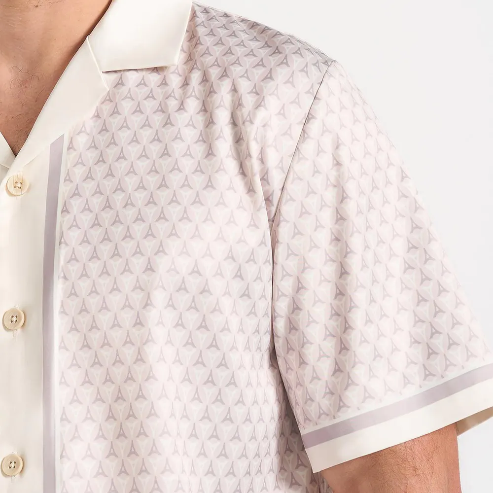 Maniere De Voir Mens Idriss Eiffel Monogram Resort Shirt detail 3