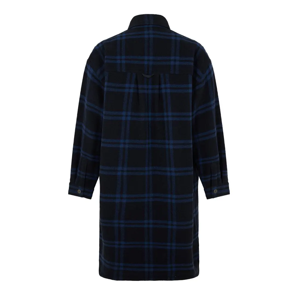 Hugo Men's Micha2241 Overcoat in Dark Blue, additional product view 2