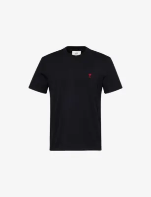 AMI PARIS Regular-Fit Embroidered-Logo Cotton-Jersey T-shirt - BLANC - XXXXXL detail 2