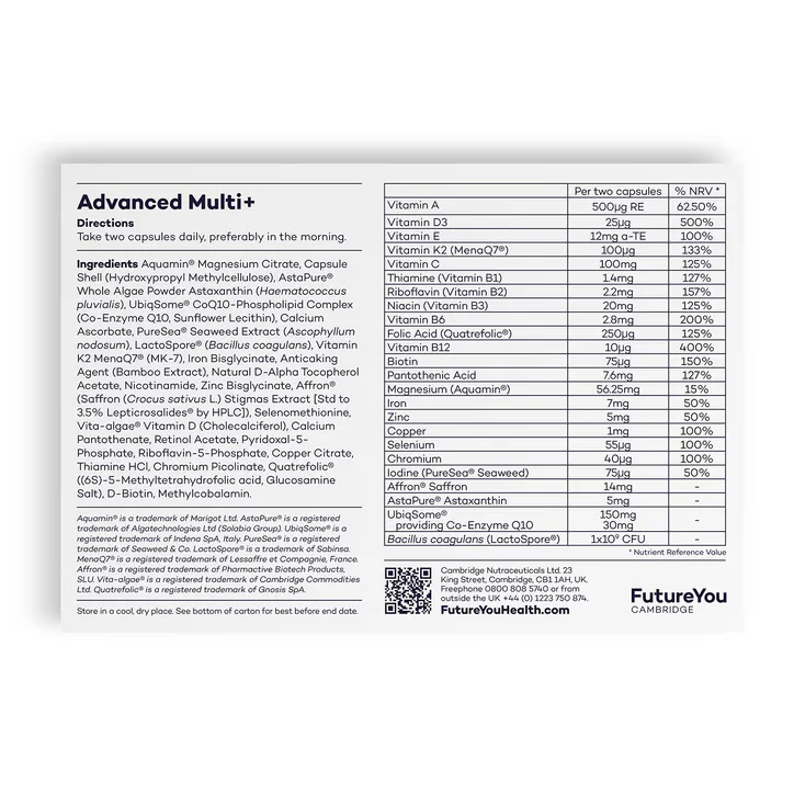 FutureYou Cambridge Advanced Multi+ 56 Capsules detail 2