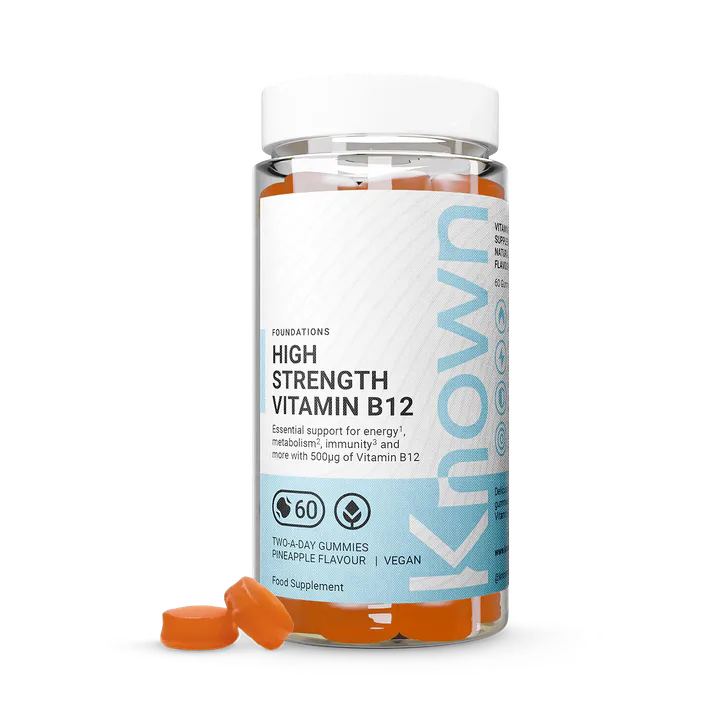 Known Nutrition High Strength Vitamin B12 500mcg Pineapple Flavour 60 Gummies