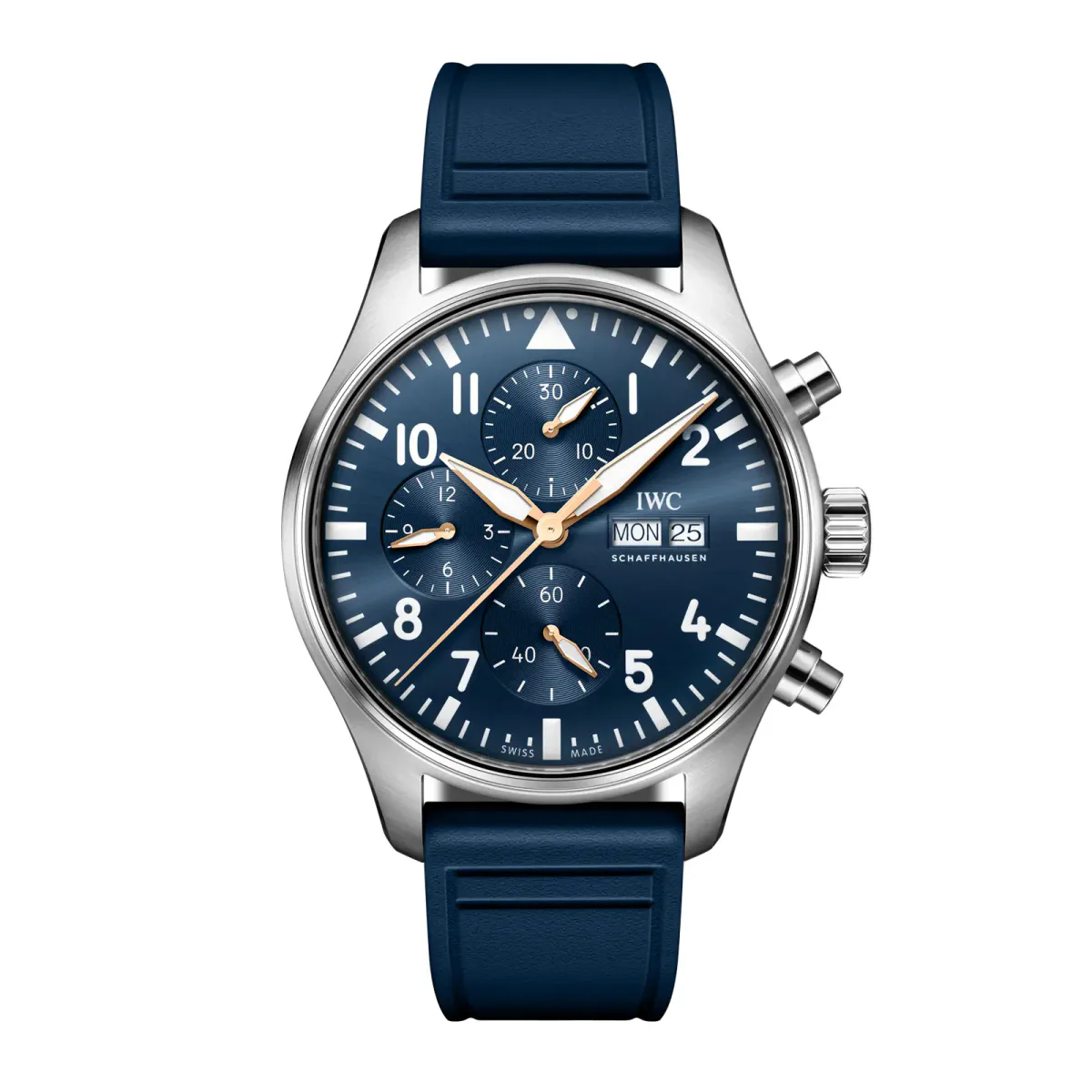 IWC Pilot Chronograph Le Petit Prince 43mm Mens Watch Blue