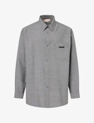 MARNI Oversized Long-Sleeve Wool Shirt