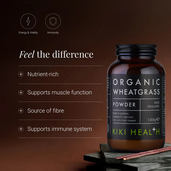 KIKI HEALTH Organic Wheatgrass Powder - 100g, additional product view 2