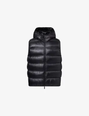 MONCLER Panestrel Down Brand-Logo Woven Gilet