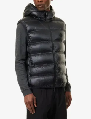 MONCLER Panestrel Down Brand-Logo Woven Gilet detail 3