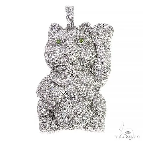 RINA - For Him CUSTOM Custom Made Chinese Lucky Cat Diamond Pendant 66600 in Rose Gold – Pendant
