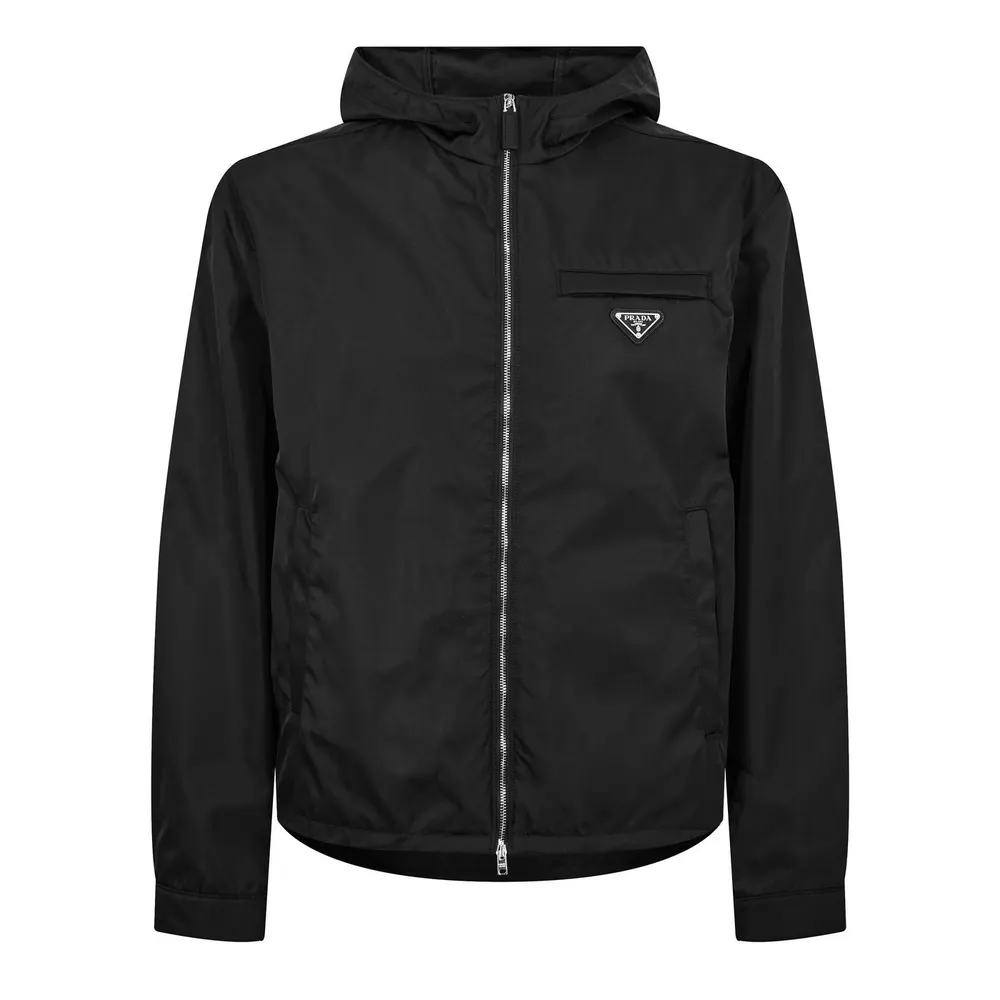 Prada Men's Re-Nylon Long Sleeve Zip Windbreaker