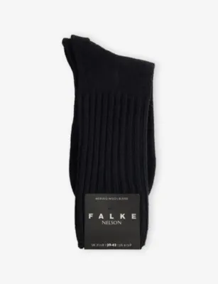 FALKE Nelson Knitted Boot Socks - DARK NAVY - 5.5-8