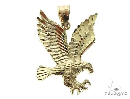 MARYAM - For Him Factory (Mass Production) 10K Gold Eagle Pendant 65811 in Rose – Pendant