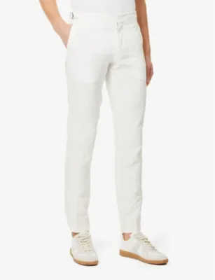 ORLEBAR BROWN Griffon slim-fit straight-leg linen trousers detail 3