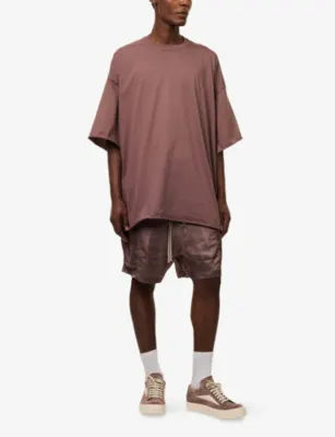 RICK OWENS Cargobela Patch-Pocket Satin Shorts detail 2