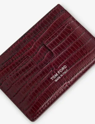 TOM FORD Croc-Embossed Leather Card Holder detail 2