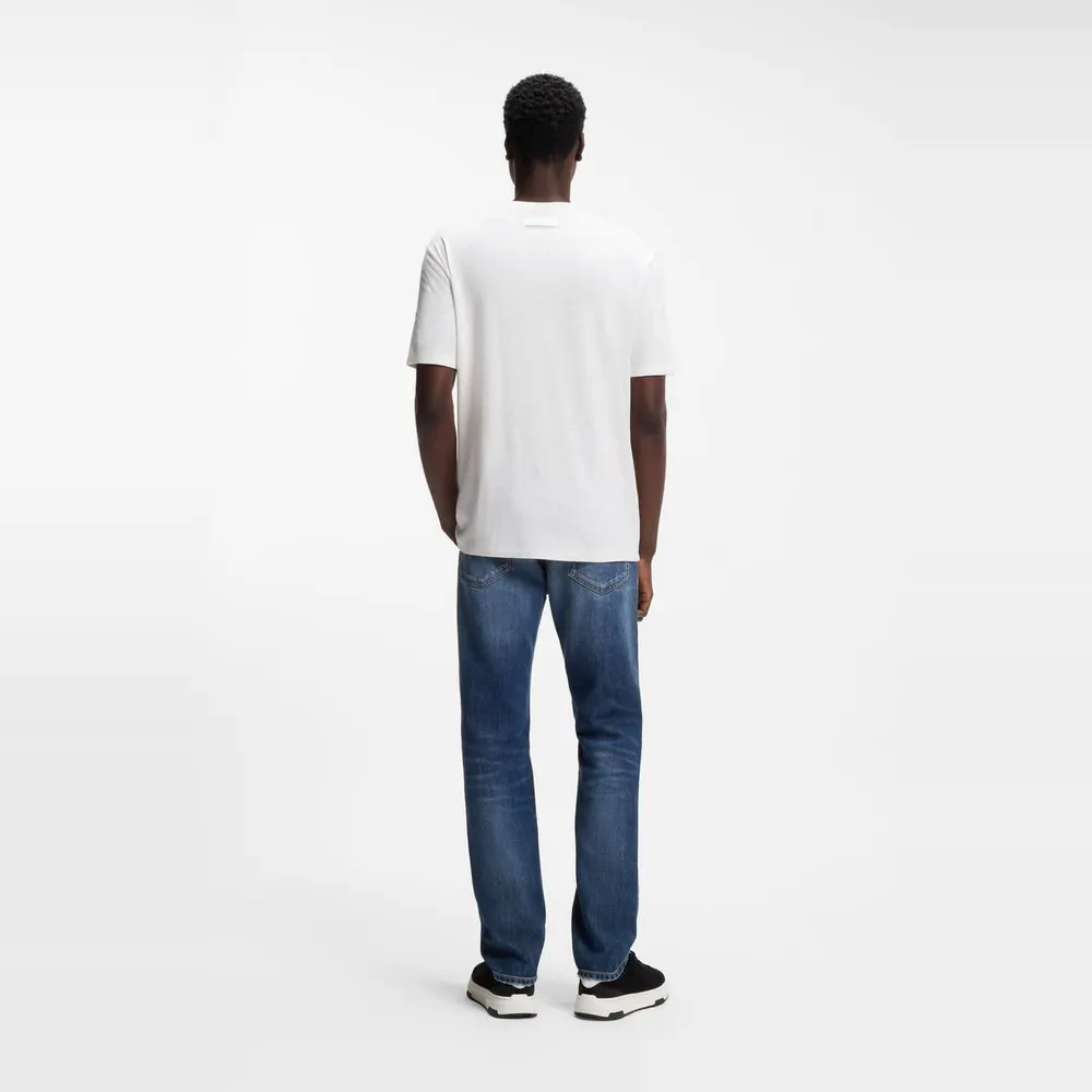 Hugo Men's Dulero Lyocell-Linen Short-Sleeve Slim-Fit T-Shirt detail 3
