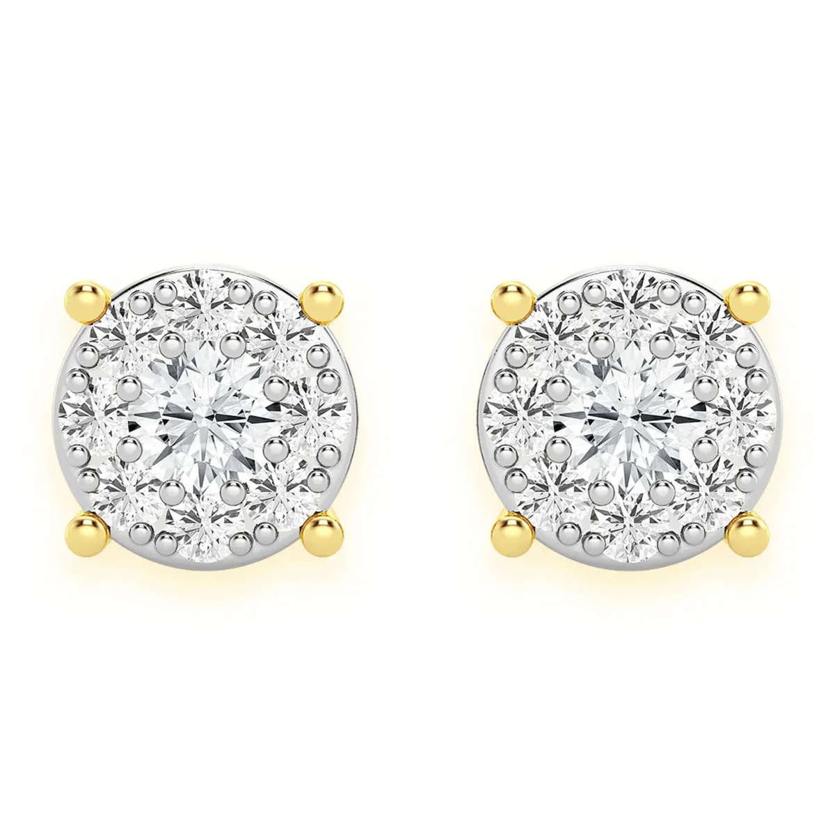 For Him Mosaic Diamond Studs in 0.25ctw / Rose Gold / Lab Grown Diamond – Earring