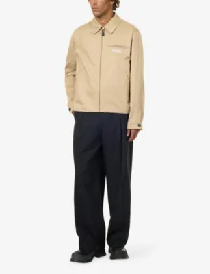 GIVENCHY Logo-Embroidered Zip-UP Cotton Harrington Jacket detail 2