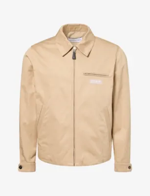 GIVENCHY Logo-Embroidered Zip-UP Cotton Harrington Jacket