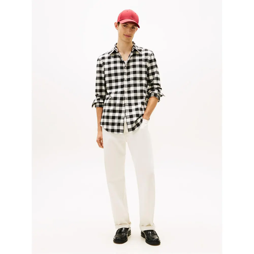 Tommy Hilfiger Men's Buffalo Check Long Sleeve Shirt detail 3