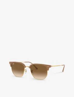 RAY-BAN RB4416 New Clubmaster irregular-frame crystal sunglasses detail 2