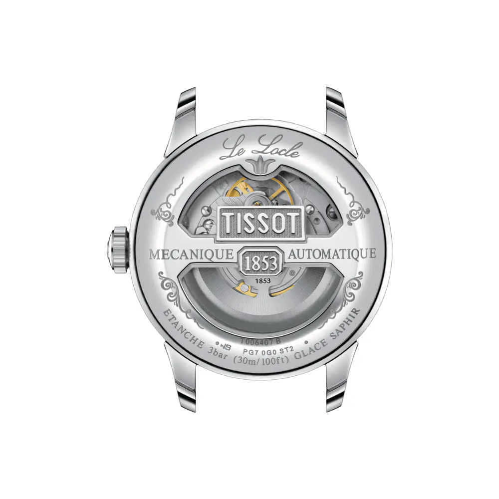 Tissot Le Locle Powermatic 80 Open Heart 39mm Mens Watch in Silver, additional product view 2