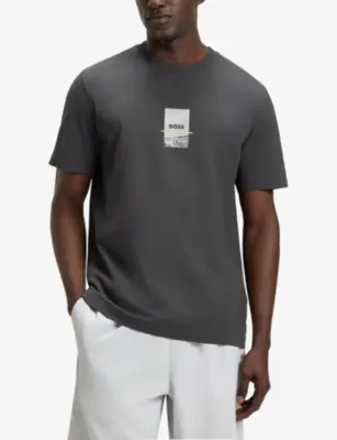 BOSS Photo-Print Short-Sleeve Stretch-Cotton T-Shirt detail 3
