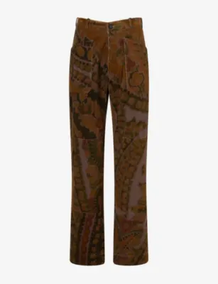DRIES VAN NOTEN Porten Straight-Leg Cotton-Corduroy Trousers