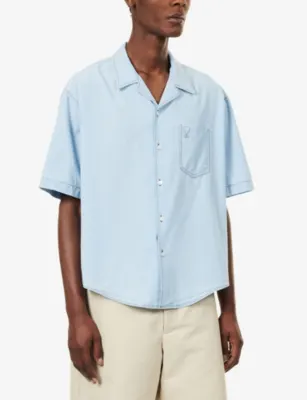 AMI PARIS Logo-Embroidered Cotton Shirt detail 3