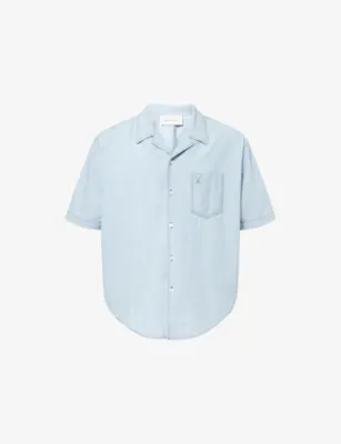 AMI PARIS Logo-Embroidered Cotton Shirt