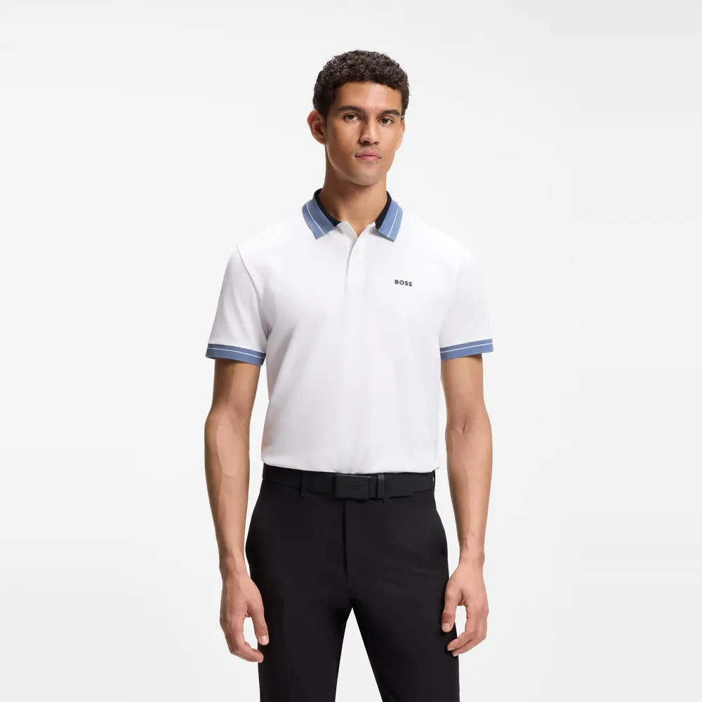 Hugo Men's PL Member Cotton Short-Sleeve Striped Polo Shirt detail 2