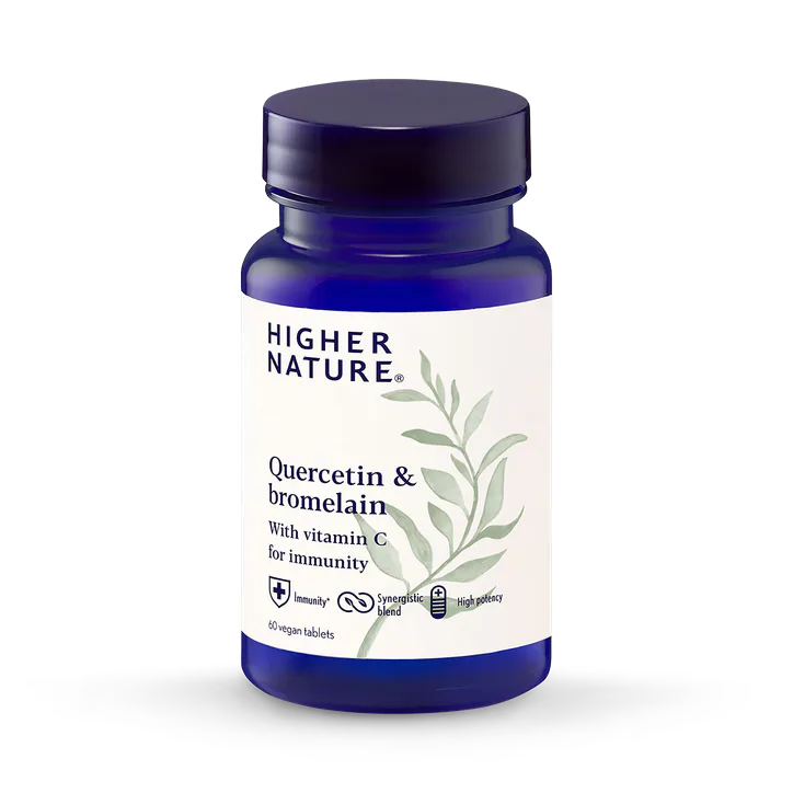 Higher Nature Quercetin & Bromelain - High Strength Complex - 60 Vegan Capsules