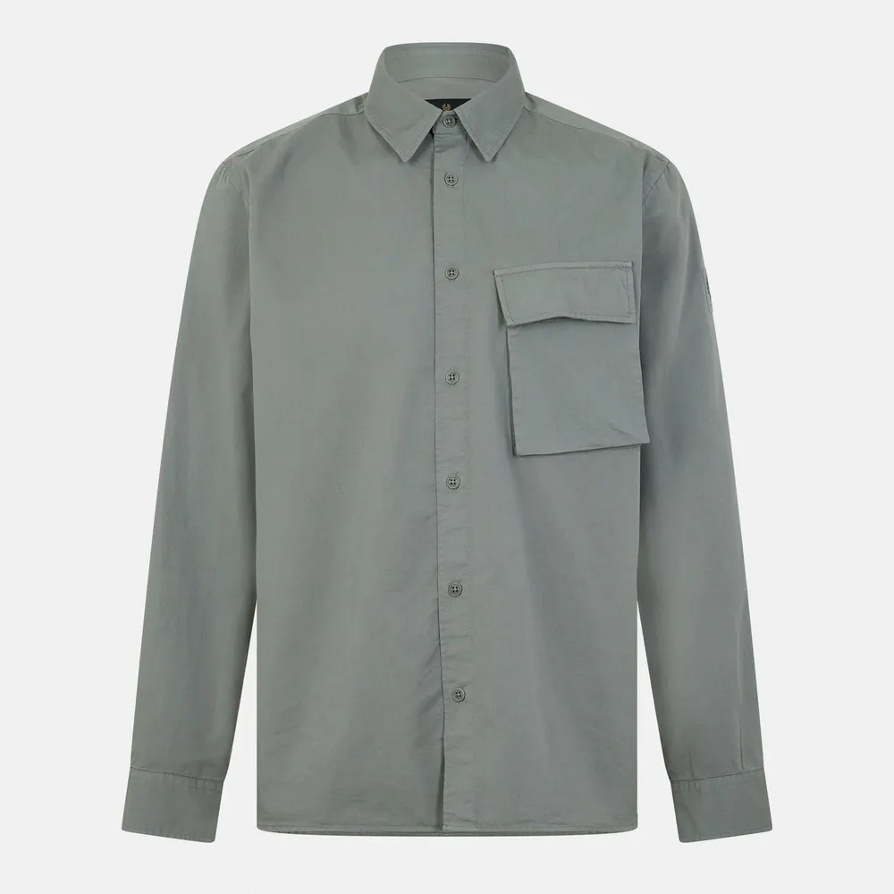 Belstaff Scale Shirt in Sage Green – Clothing