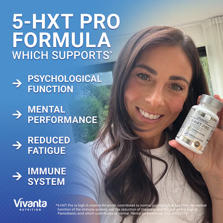 Vivanta Nutrition 5HXT Pro 200mg - 5-HTP Supplement with Vitamin B6 - 120 Vegan Capsules detail 3