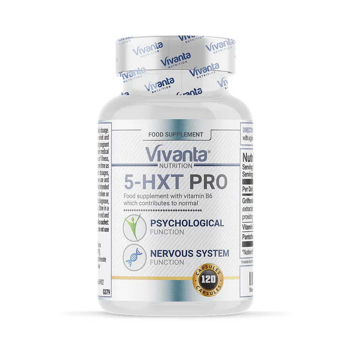 Vivanta Nutrition 5HXT Pro 200mg - 5-HTP Supplement with Vitamin B6 - 120 Vegan Capsules