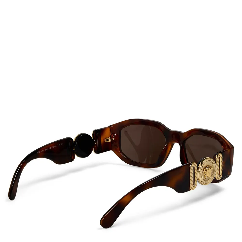 Versace Men's 0VE4361 Oval Sunglasses in Havana, additional product view 2