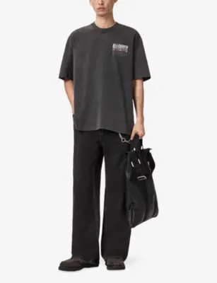 ALLSAINTS Graphene Branded-Print Cotton-Jersey T-Shirt detail 2