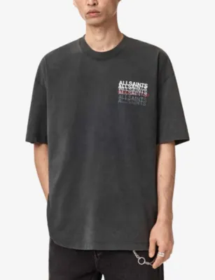 ALLSAINTS Graphene Branded-Print Cotton-Jersey T-Shirt detail 3