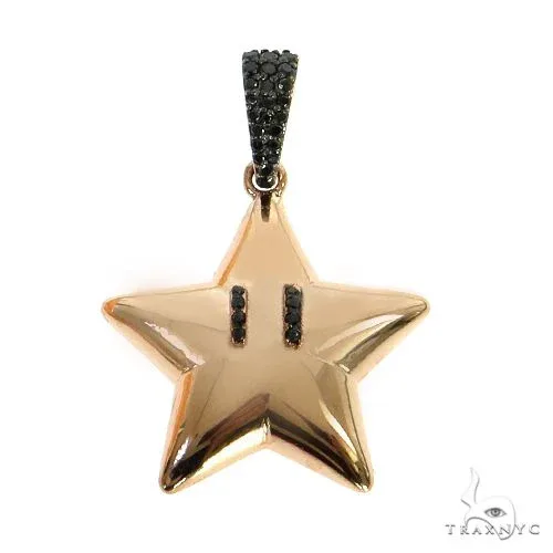 RINA - For Him DISCORD MAX Black Diamond Mario Star Pendant 68473 in Rose Gold – Pendant